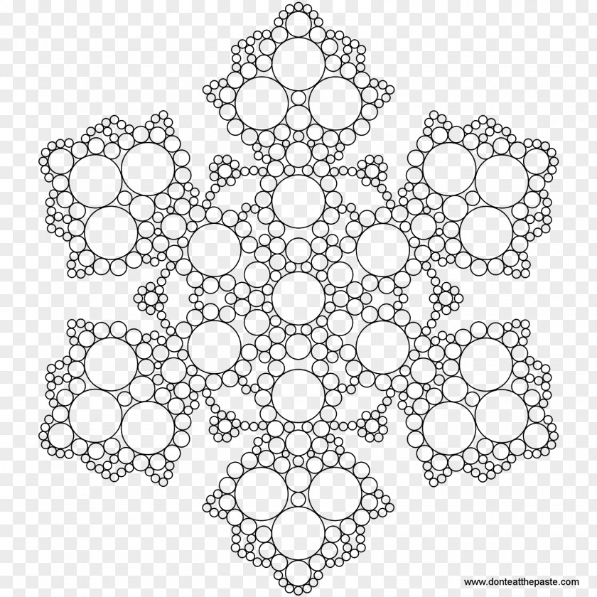 Snowflake Coloring Book Koch Mandala PNG