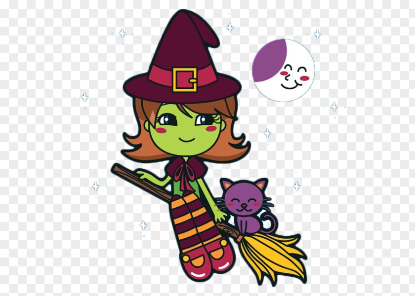 The Little Witch And Magic Broom PNG