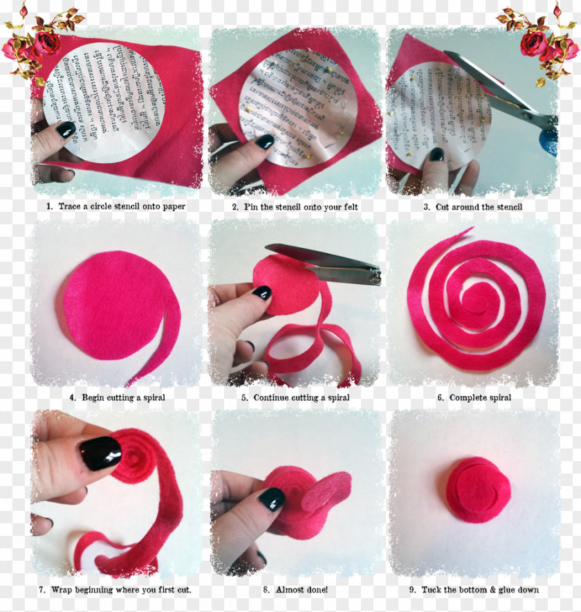 Sailor Frame How-to Tutorial Rose Recipe Do It Yourself PNG