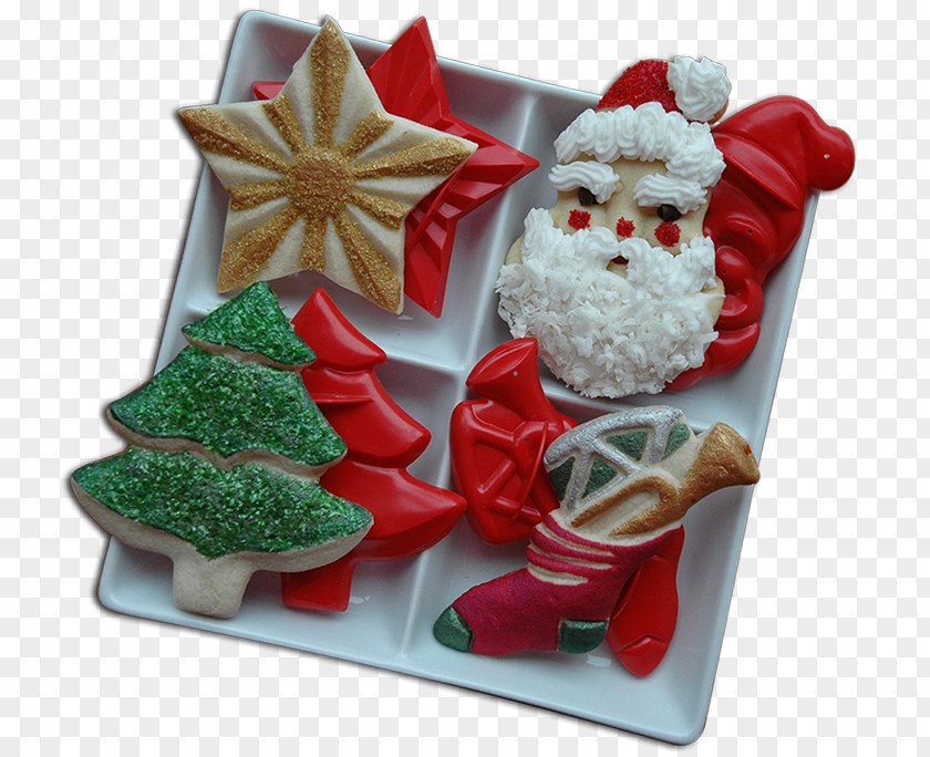 Santa Claus Cookie Cutter Christmas Ornament Mold PNG