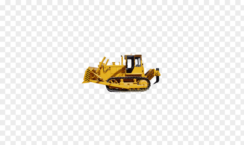 Yellow Bulldozer Chelyabinsk Tractor Plant Continuous Track Excavator PNG