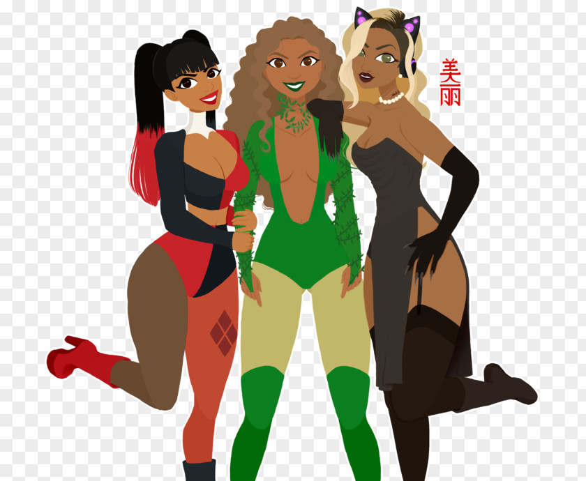 Holy City Poison Ivy Harley Quinn Gotham Sirens Catwoman Drawing PNG