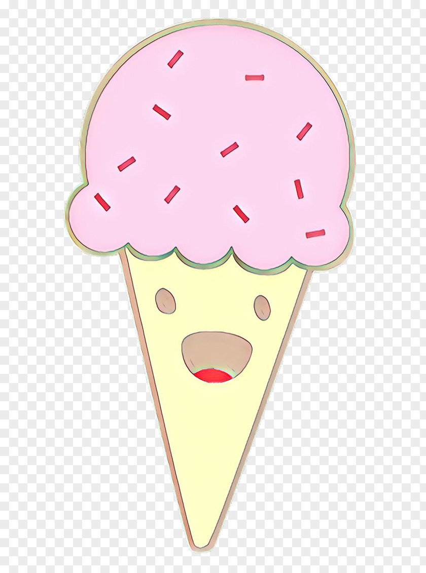 Ice Cream Strawberry Cone Background PNG