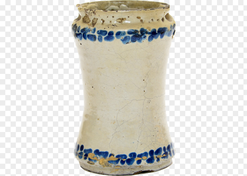 Talavera Pottery Ceramic Vase Cobalt Blue PNG