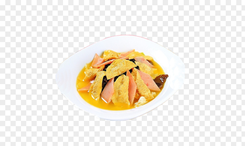 Ham Sausage And Egg Dumplings Yellow Curry Red Vegetarian Cuisine PNG
