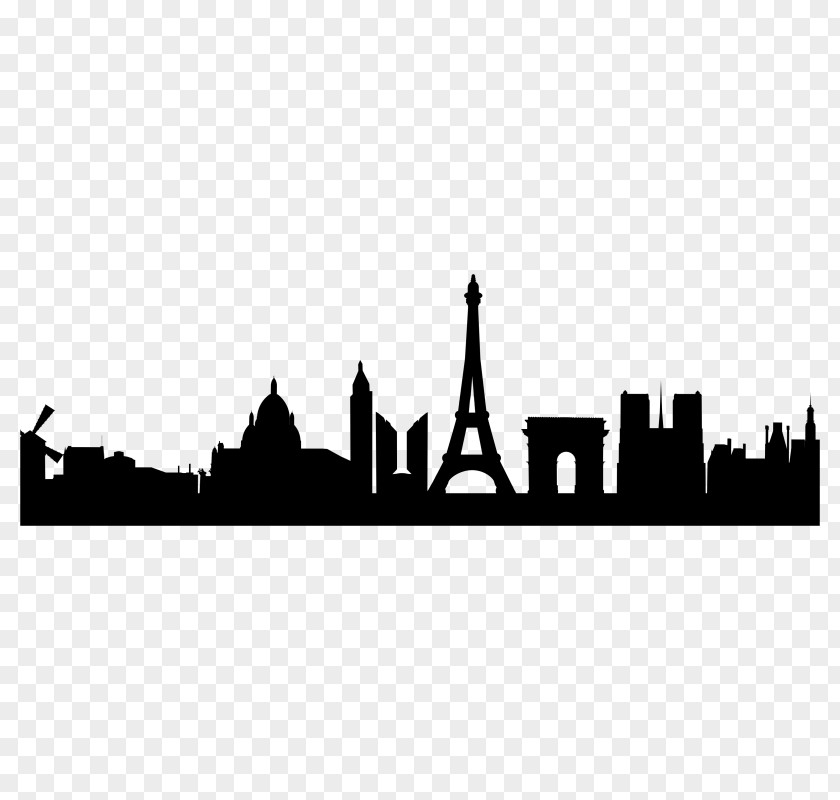 Paris Skyline Silhouette PNG