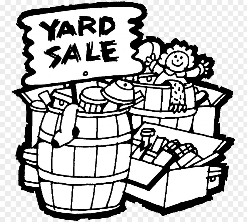 Workday Sales Garage Sale Coloring Book Church PNG