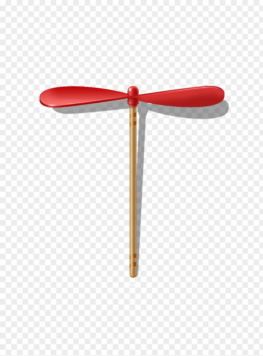 Bamboo Dragonfly Red Propeller Angle PNG