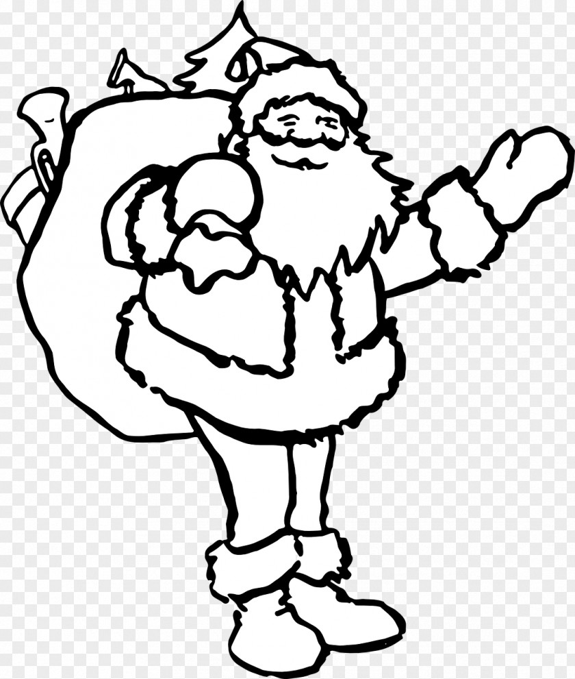 Colouring Santa Claus Christmas Rudolph Drawing Clip Art PNG