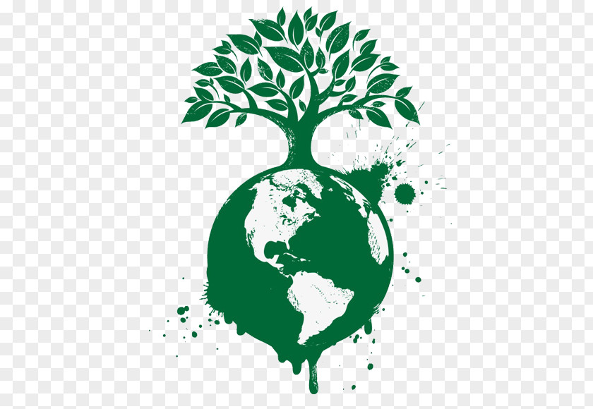 Earth Day Tree Logo Vector Graphics Design Image PNG