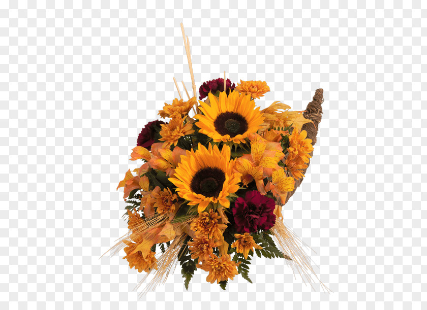Autumn Harvest Common Sunflower Floral Design Cut Flowers Transvaal Daisy PNG