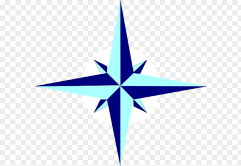 Compass Star Rose Black And White Clip Art PNG