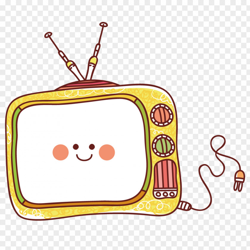 Lovely TV Television Set Illustration PNG