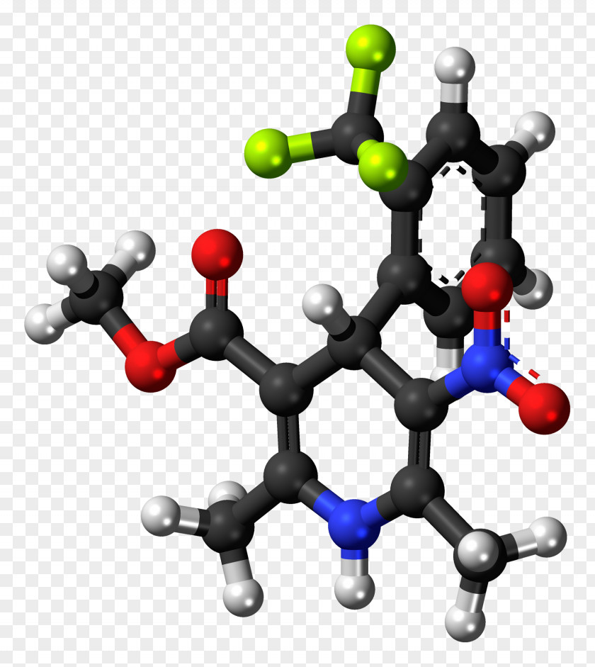 Oil Molecules Ball-and-stick Model Nisoldipine Nitrendipine Amlodipine Calcium Channel Blocker PNG