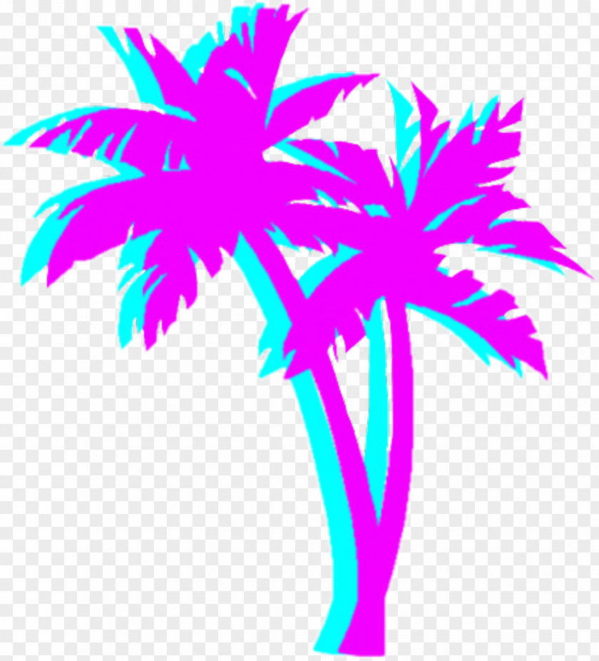 Vaporwave Tumblr Clip Art Palm Trees Vector Graphics PNG