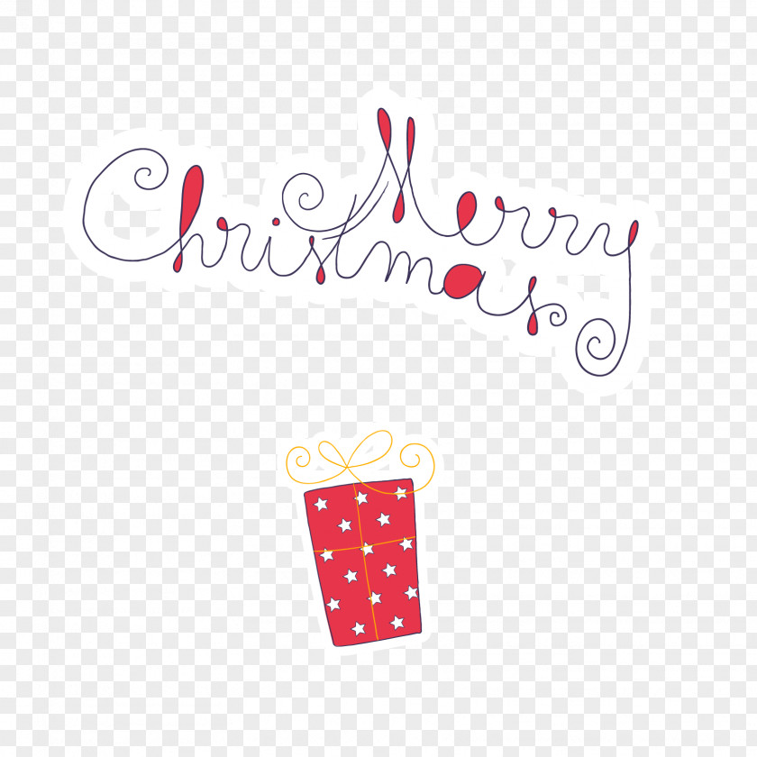 WordArt Vector Christmas Gift Font PNG