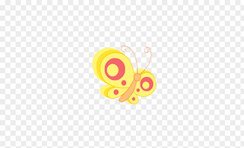 Yellow Butterfly Animation PNG