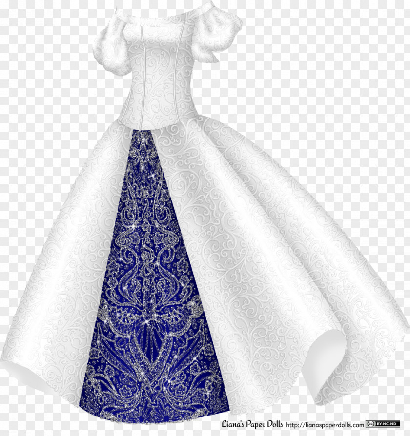 Bling Dress Gown Paper Doll Princess PNG