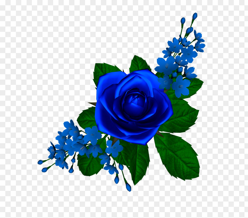 Blue Rose Flower Clip Art PNG