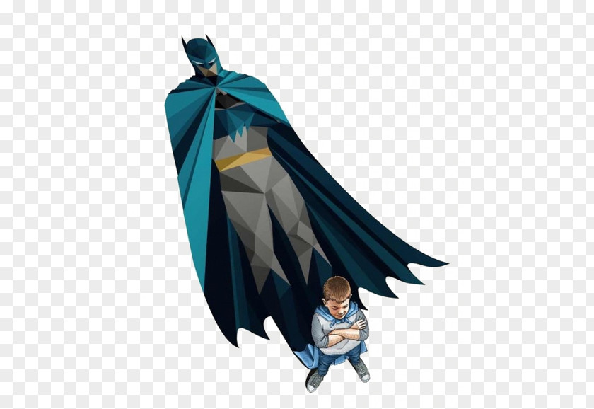 Boy Painted Batman Super Shadows Art Superhero Illustration PNG