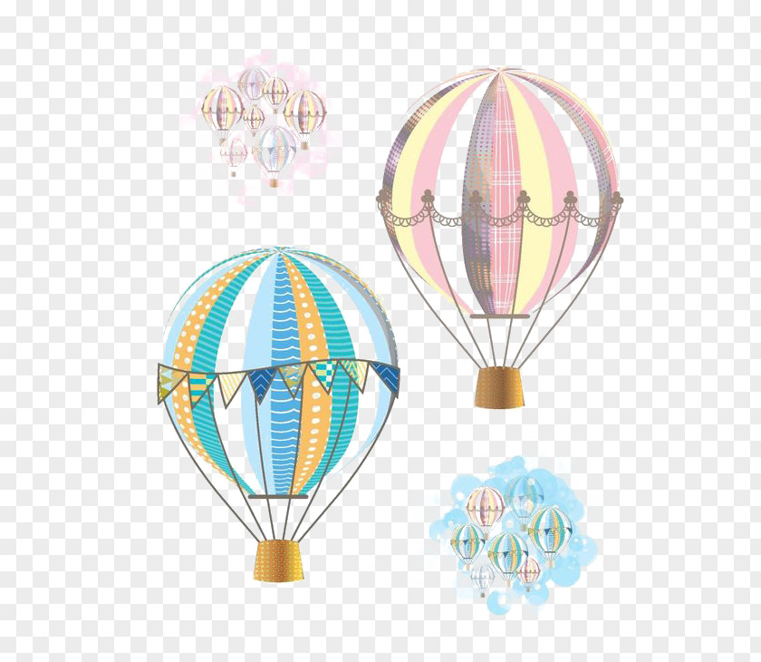 Cartoon Hot Air Balloon Flight Airplane Clip Art PNG