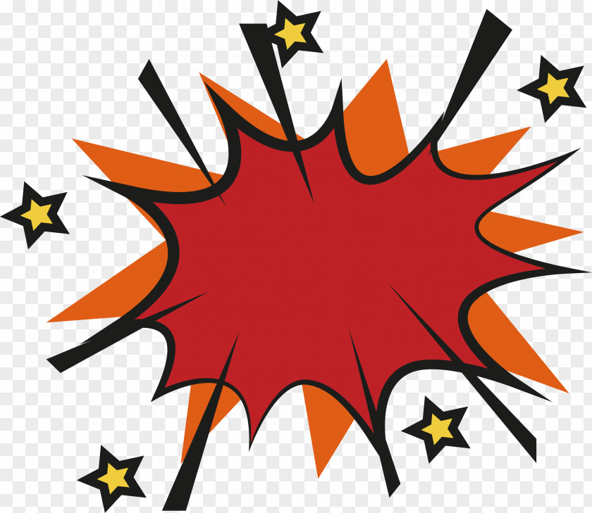 Red Explosion Effect Sticker Promotion PNG