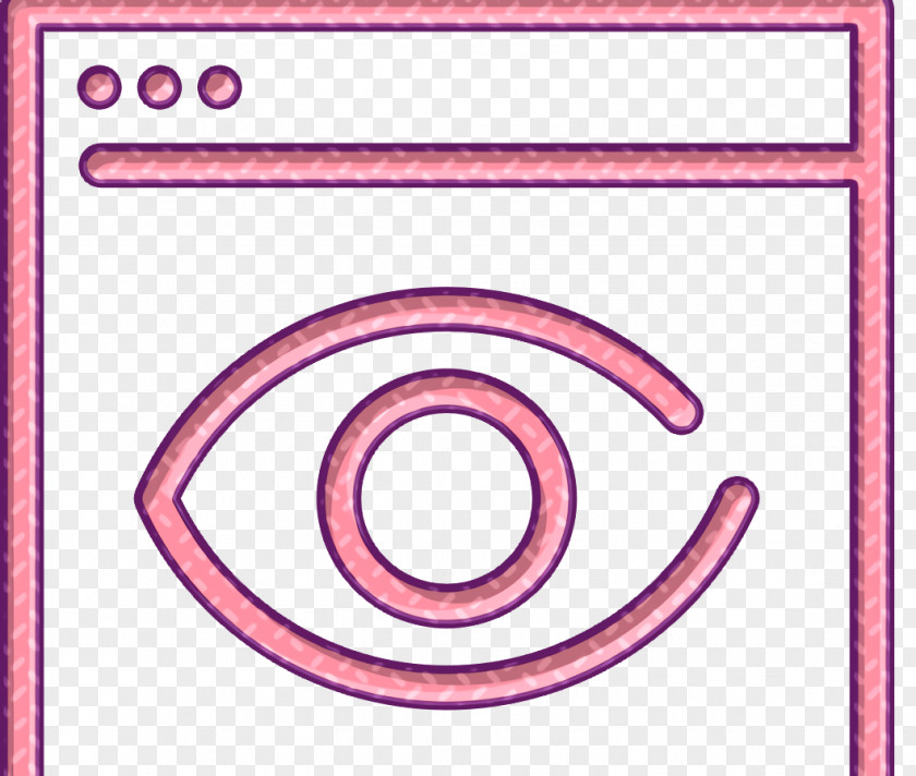 Symbol Pink Interface Icon Eye Web Navigation Line Craft PNG
