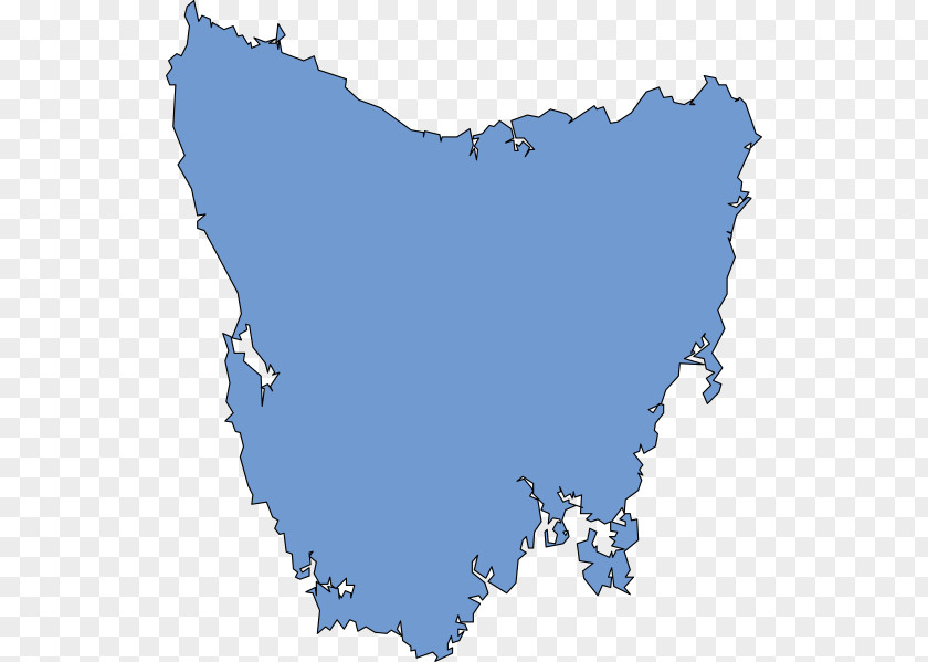 Map Tasmania Blank Vector PNG