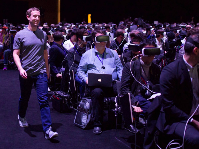 Mark Zuckerberg Virtual Reality Headset Oculus Rift HTC Vive Samsung Gear VR Facebook F8 PNG