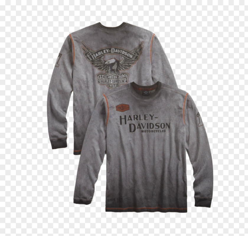 T-shirt Long-sleeved Hoodie Harley-Davidson PNG