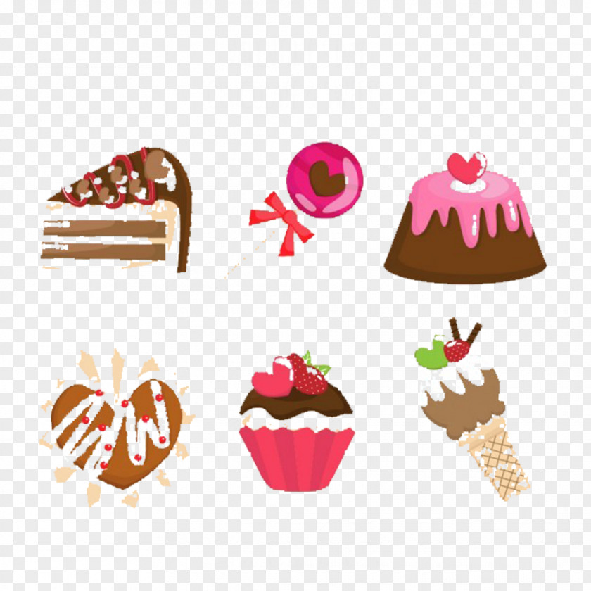 Chocolate Cake Cartoon Picture Material Birthday Lollipop Layer PNG
