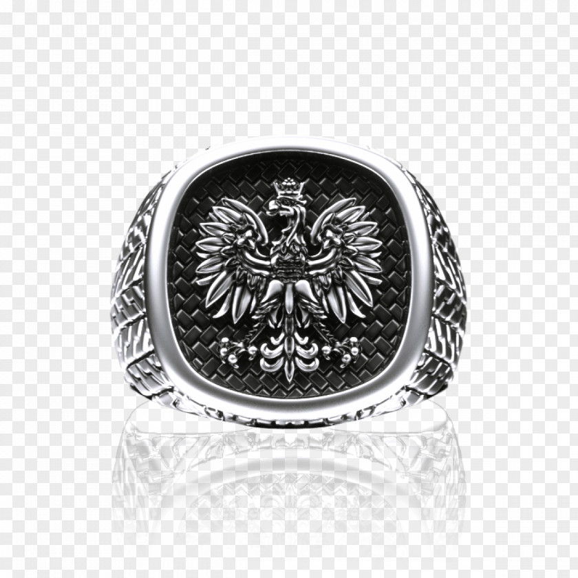 Cushions Chevalière Heraldic Badge Coat Of Arms Poland Silver PNG