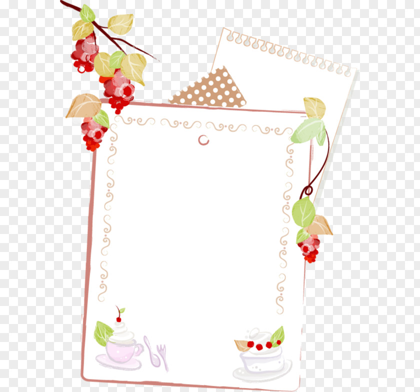Floral Decoration Paper Label Clip Art PNG