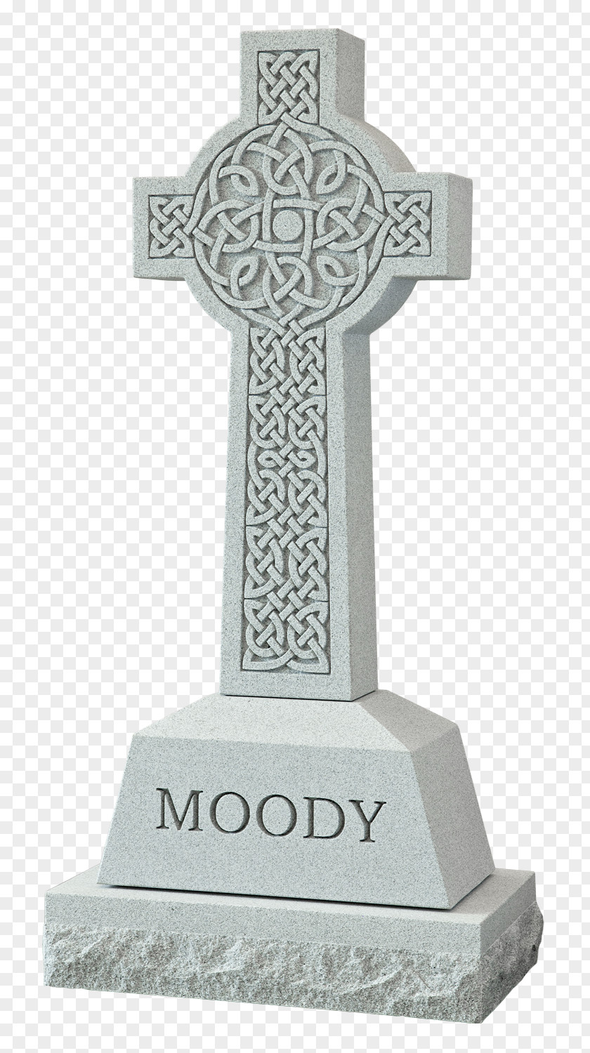 Headstone High Cross Celtic Christian Memorial PNG