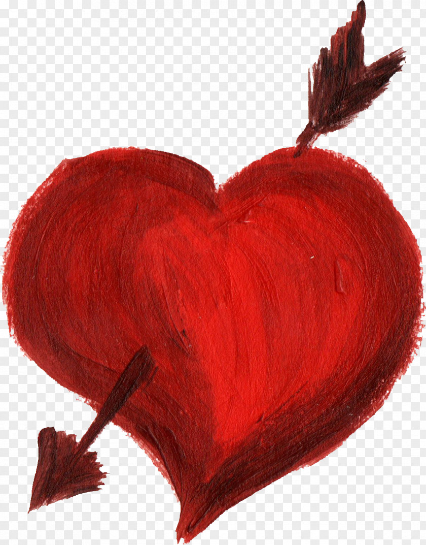 Red Heart Paint PNG