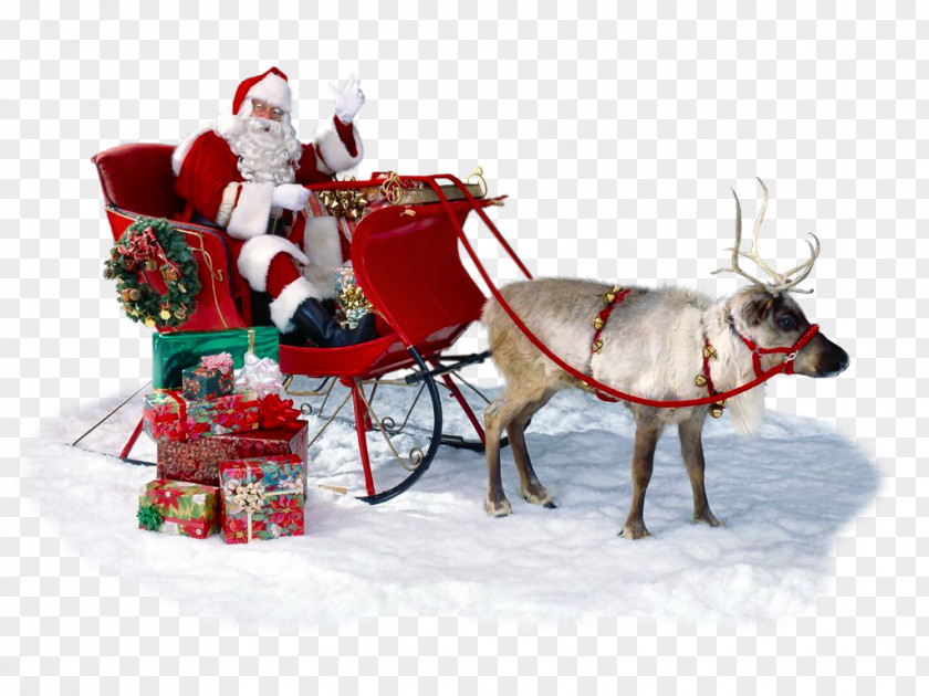 Santa's Sleigh Santa Claus Ded Moroz Christmas Clip Art PNG
