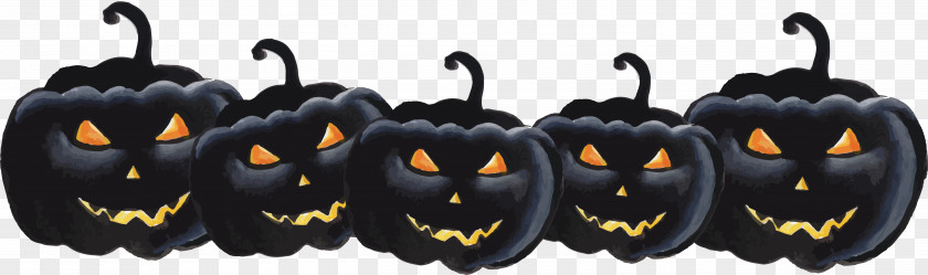 Black Horror Pumpkins Calabaza Pumpkin Halloween PNG