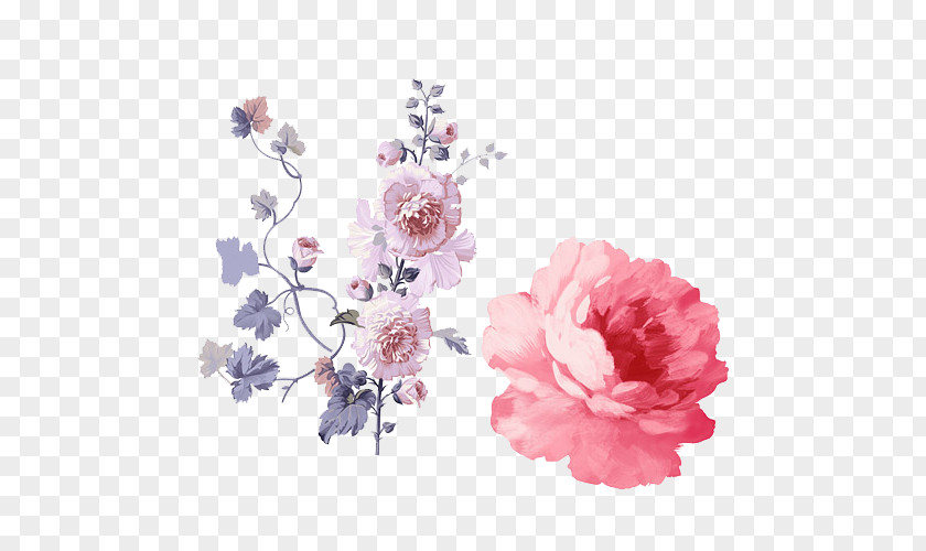Flower Watercolour Flowers Bouquet Pink Watercolor Painting PNG