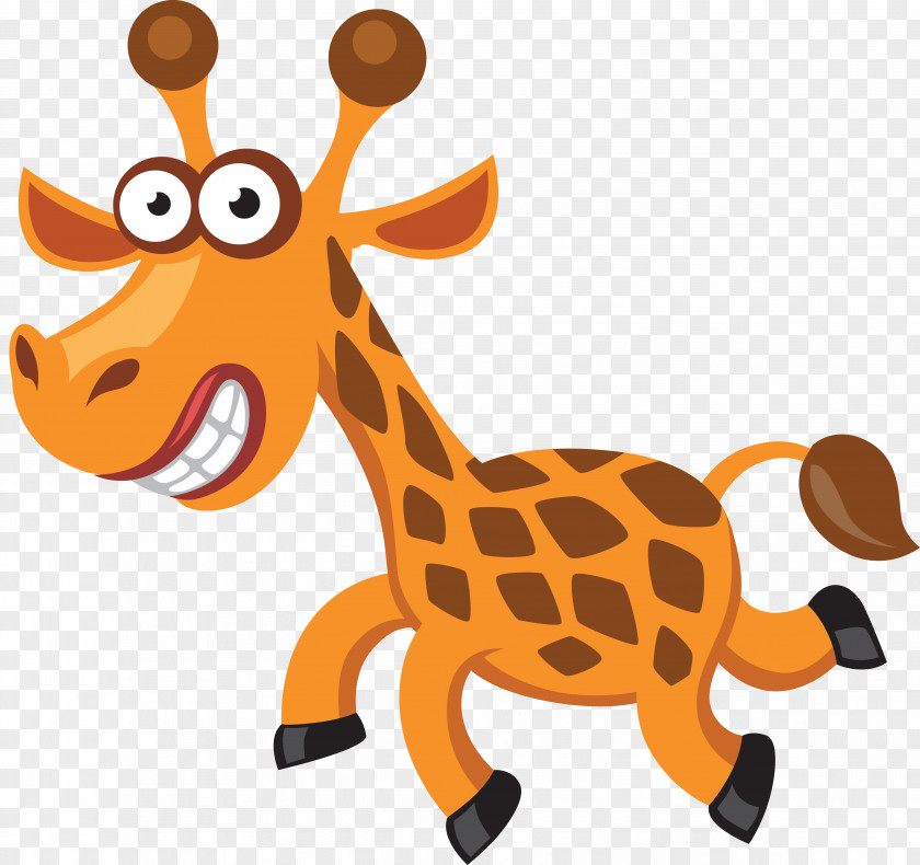 Giraffe Tiger Cartoon Clip Art PNG