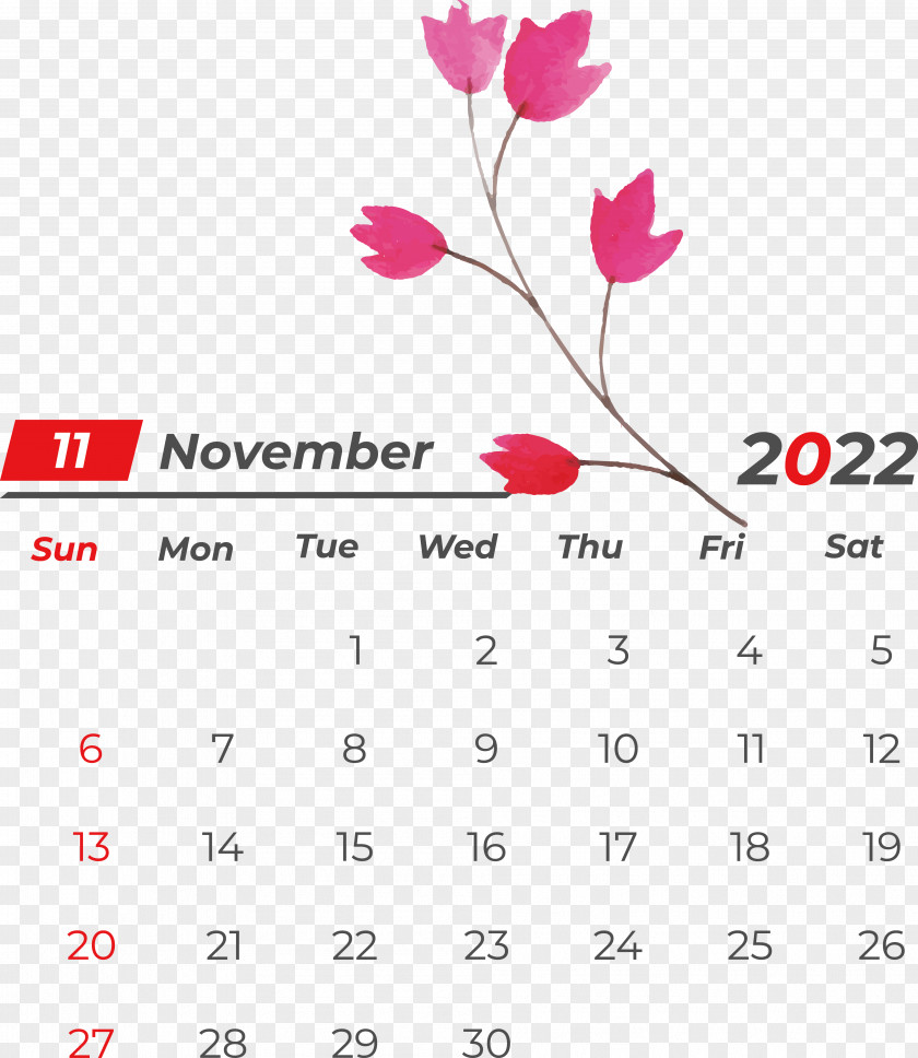 Flower Line Calendar Font Petal PNG