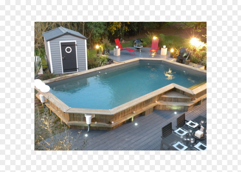 PISCINE Hot Tub Piscine En Bois Swimming Pool Castorama Wood PNG