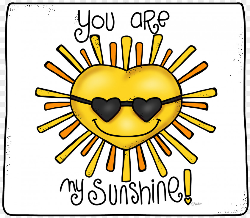 You Are My Sunshine Smiley Line Text Messaging Clip Art PNG