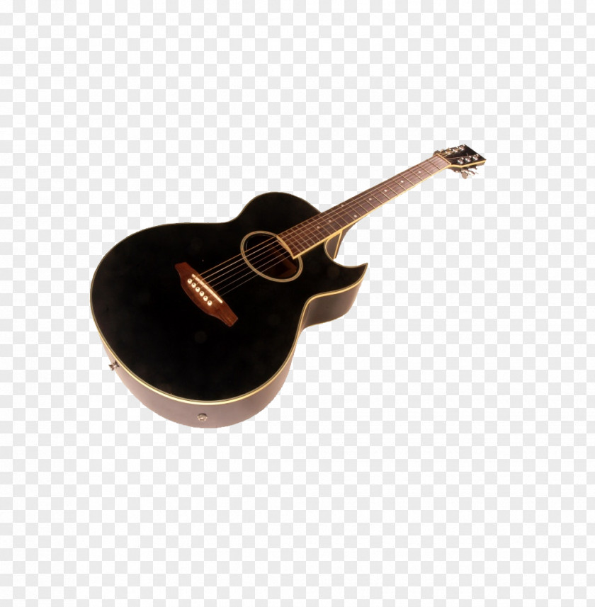 Black Guitar Acoustic Ukulele Musical Instrument Acoustic-electric PNG