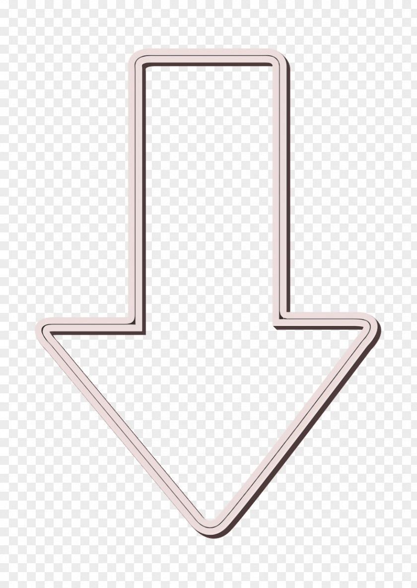 Download Icon IOS7 Set Lined 1 Down Arrow PNG