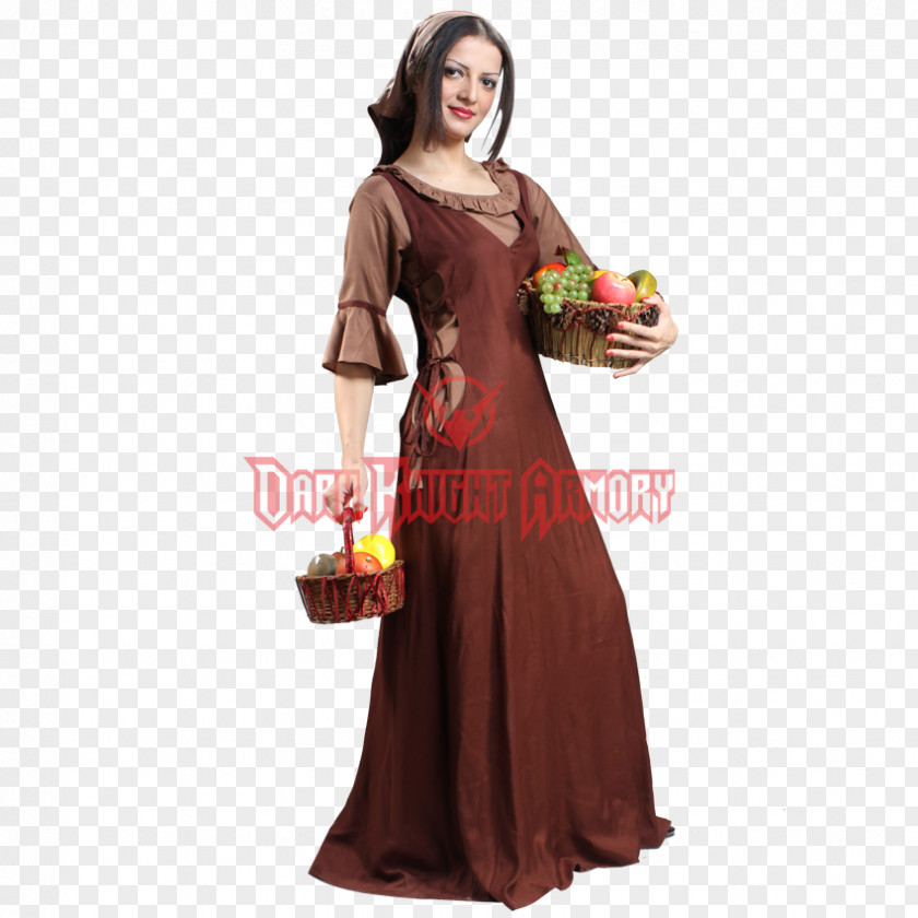 Dress Gown Middle Ages English Medieval Clothing Peasant PNG