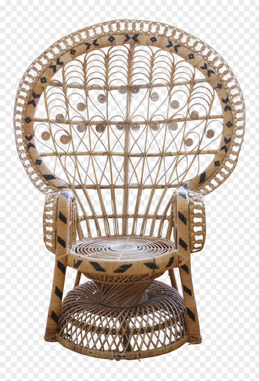 Noble Wicker Chair Table Rattan Bedroom PNG