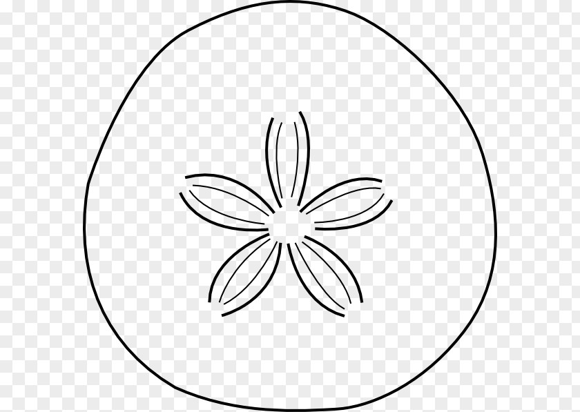 Starfish Outline White Circle Area Pattern PNG