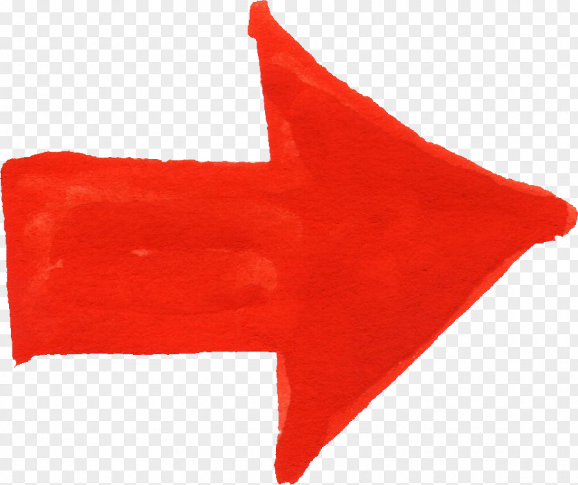 Watercolor Red Painting Arrow PNG