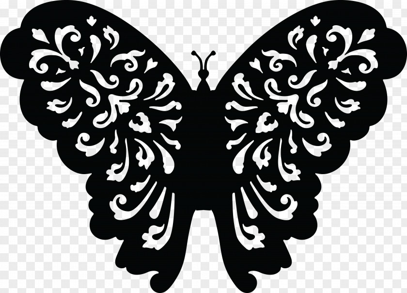 Cdr Butterfly Black And White Clip Art PNG