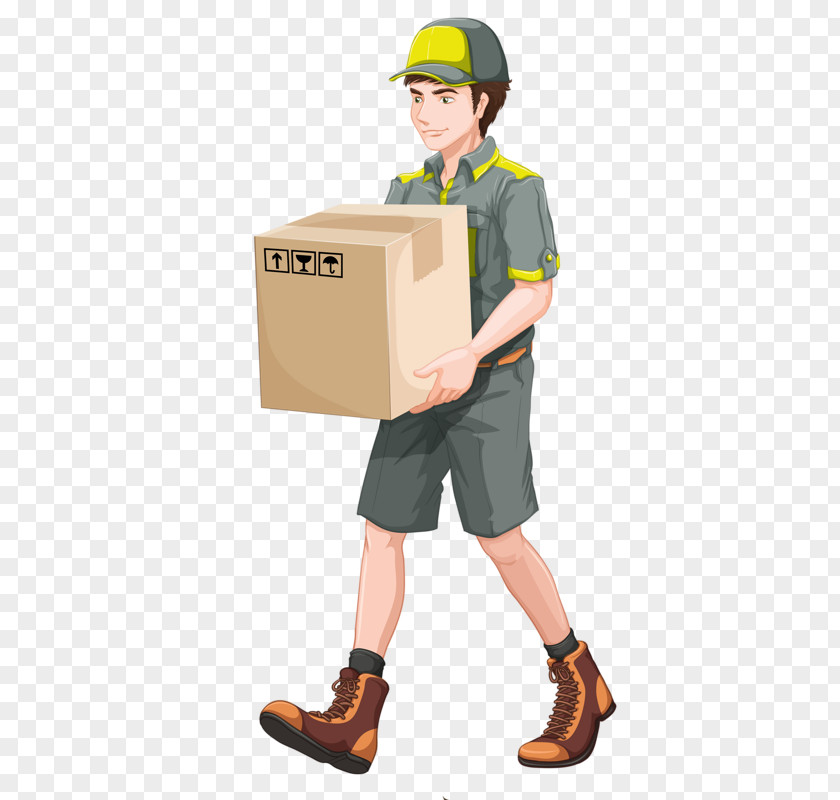 Delivery Person Cartoon Stock Photography PNG